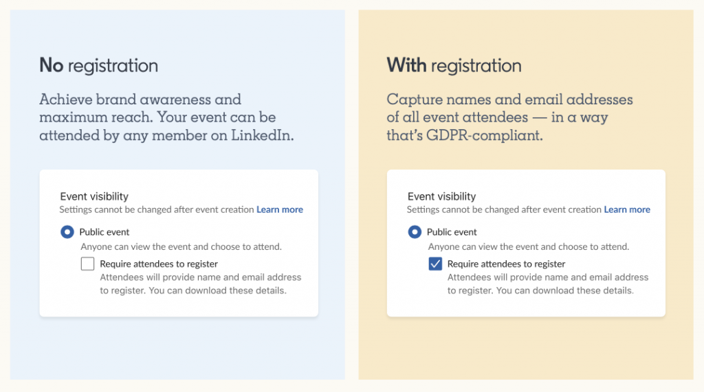 linkedin live with and without registration