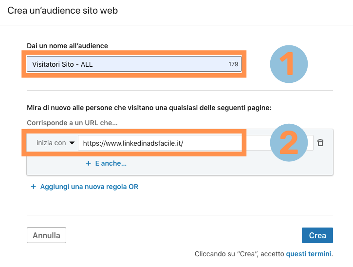 Linkedin Insight Tag e creazione matched audience